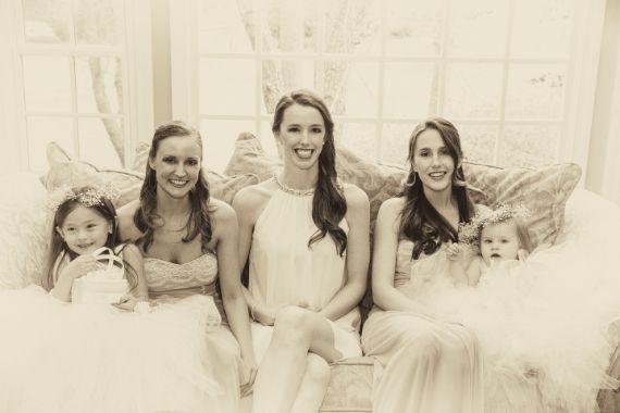 bridesmaids and flower girls