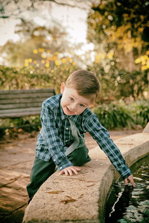 child playing in water